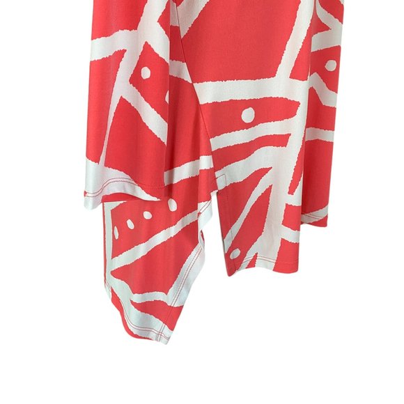 NWT Clara Sun Woo Abstract Stripes + Dots Tunic Parachute Hem Resortwear Top-M - Picture 8 of 14